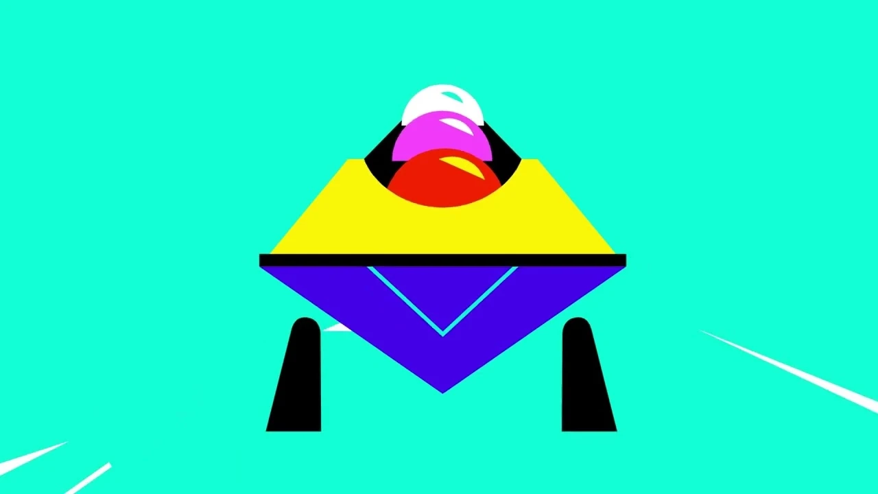 Animation graphique colorée réalisée par Victor